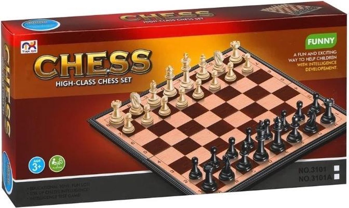 Jeu d'Échecs – Plateau Pliable avec Rangement Intégré