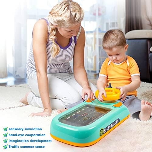 Voiture de Course Électronique Jeu d'Aventure avec Volant Jouet de Conduite Véhicule de Simulation Avec Musique et Sons Pour Enfants