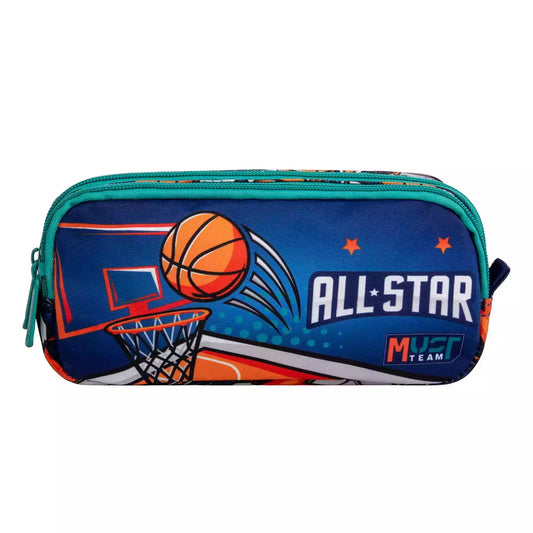 Trousse Ronde "Basketball" - Must Team - 2 Compartiments