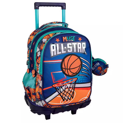 Sac à dos à roulettes Basketball - Must - 3 Compartiments