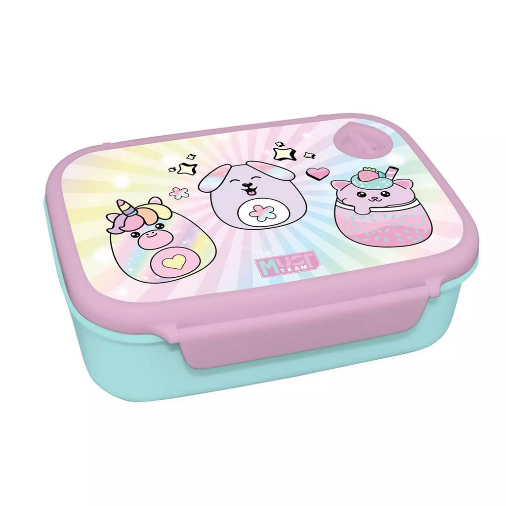 Ensemble Goûter "Squishcuties" - Boîte Goûter 800ml et Gourde Alu 500ml