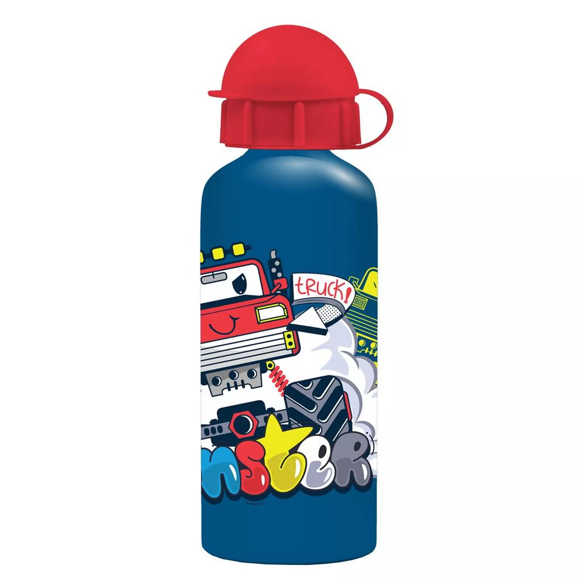 Ensemble Goûter "Monster truck" - Boîte Goûter 800ml et Gourde Alu 500ml