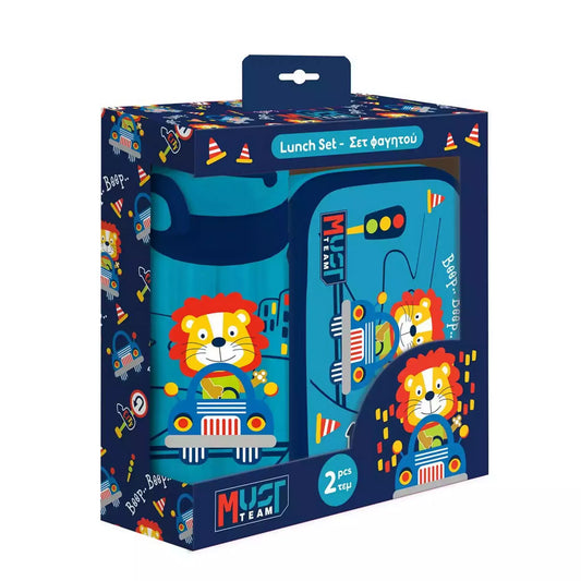 Ensemble Goûter "Happy Trip" - Boîte Goûter 800ml et Gourde Alu 500ml