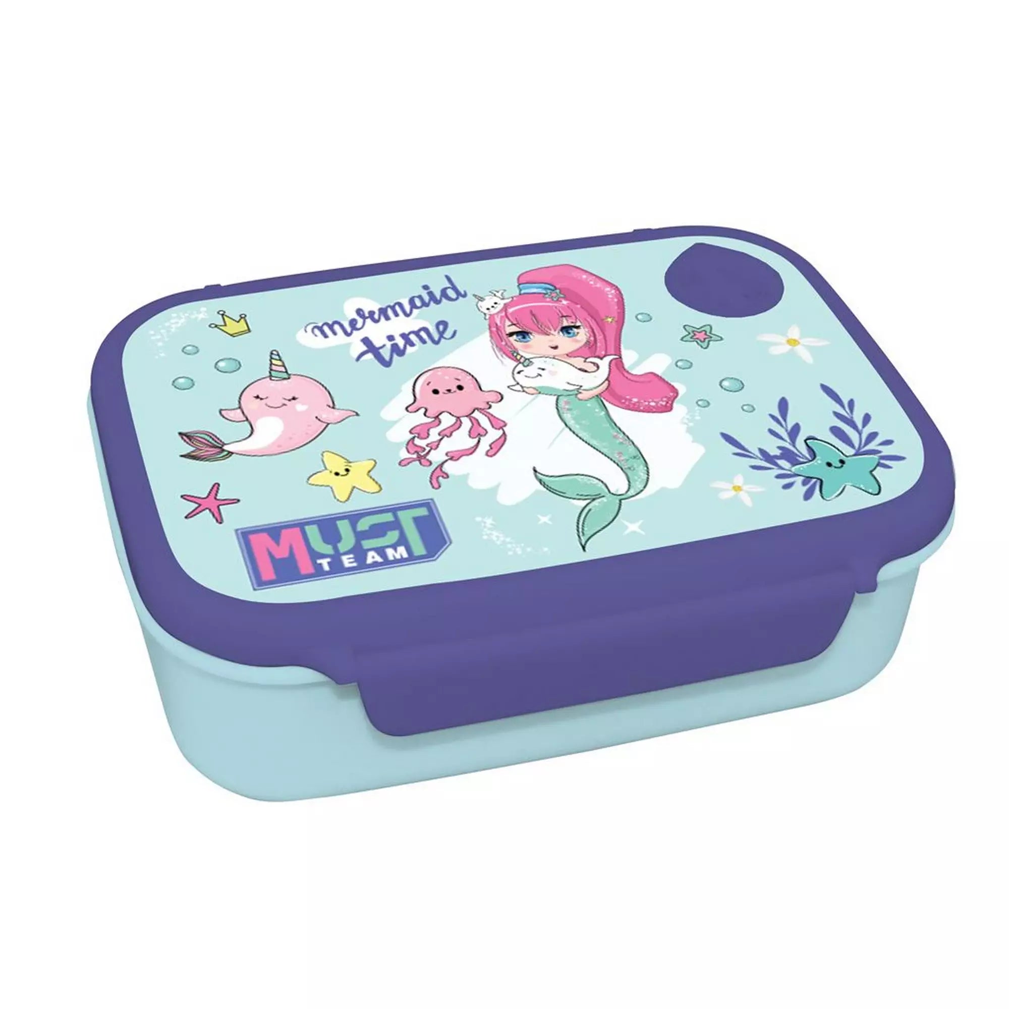 Ensemble Goûter "Mermaid Time" - Boîte Goûter 800ml et Gourde Alu 500ml