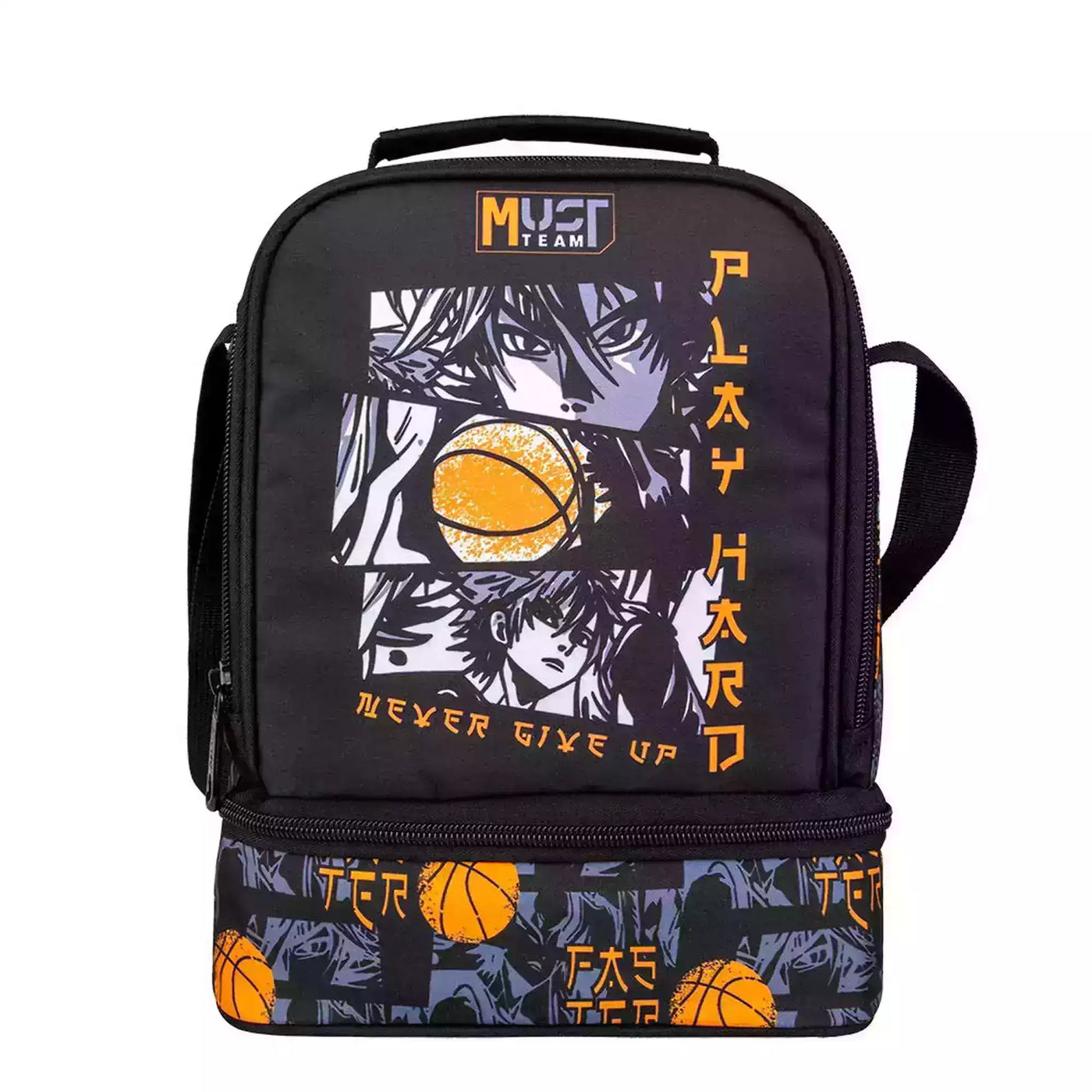 Sac à Goûter Isotherme "Never give up" -  2 Compartiments