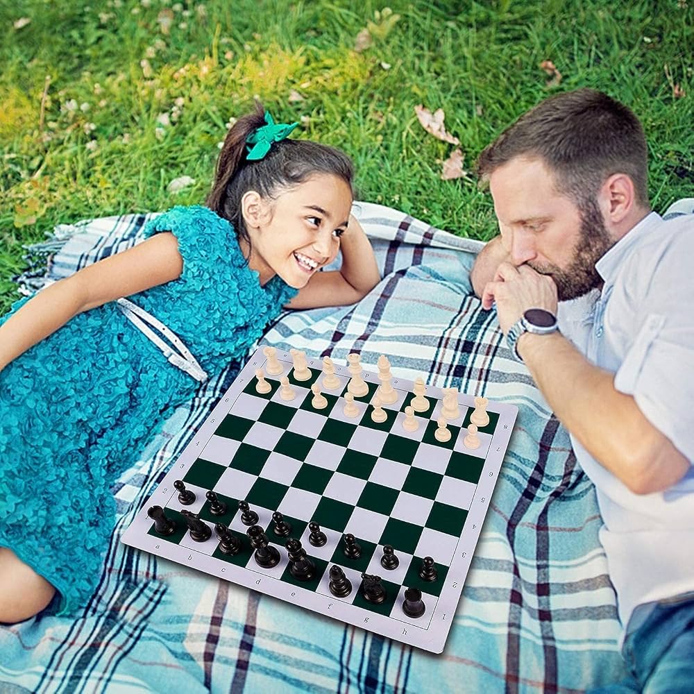 Tapis d'Échecs Enroulable Grand Format avec Tube