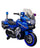 Moto électrique de police pour enfants Bleu