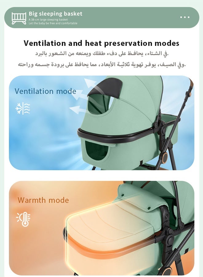 Poussette Bébé 2 en 1 Kidilo K08 –  (0 à 3 ans)