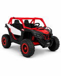 Voiture Électrique Enfant Buggy Rouge et Noir – Tout-Terrain, Grandes Roues & Style Aventure