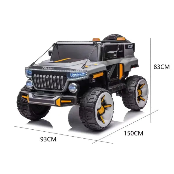 Jeep Électrique Géante 2 Places pour Enfants avec Télécommande – Gris