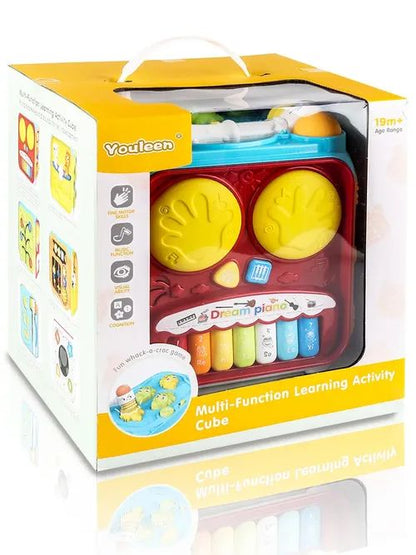 Centre d’Éveil « Busy Cube » 6-en-1 (Réf. 63601) – Sons & Lumières