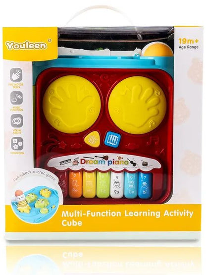 Centre d’Éveil « Busy Cube » 6-en-1 (Réf. 63601) – Sons & Lumières