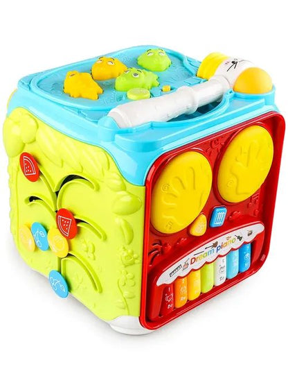 Centre d’Éveil « Busy Cube » 6-en-1 (Réf. 63601) – Sons & Lumières