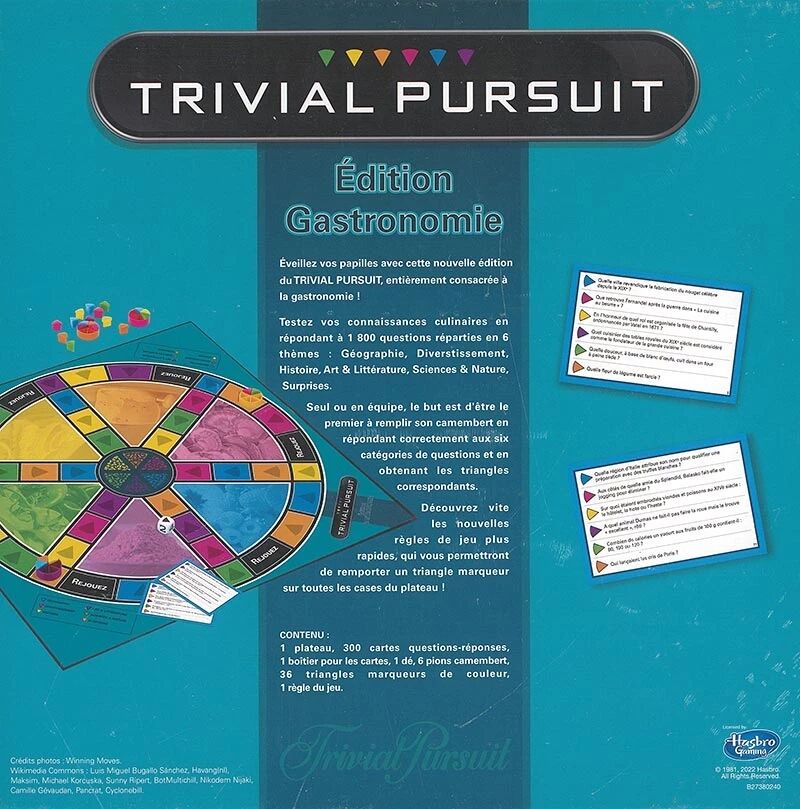 Trivial Pursuit – Édition Gastronomie 🍓 | Jeu de Culture Générale Fun & Familial (1800 Questions)