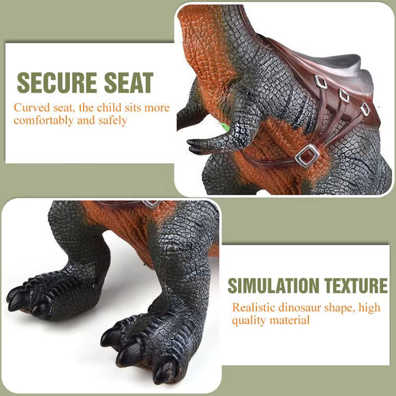 Dinosaure T-Rex Porteur Géant avec Selle & Son Réaliste – 2 Ans et Plus