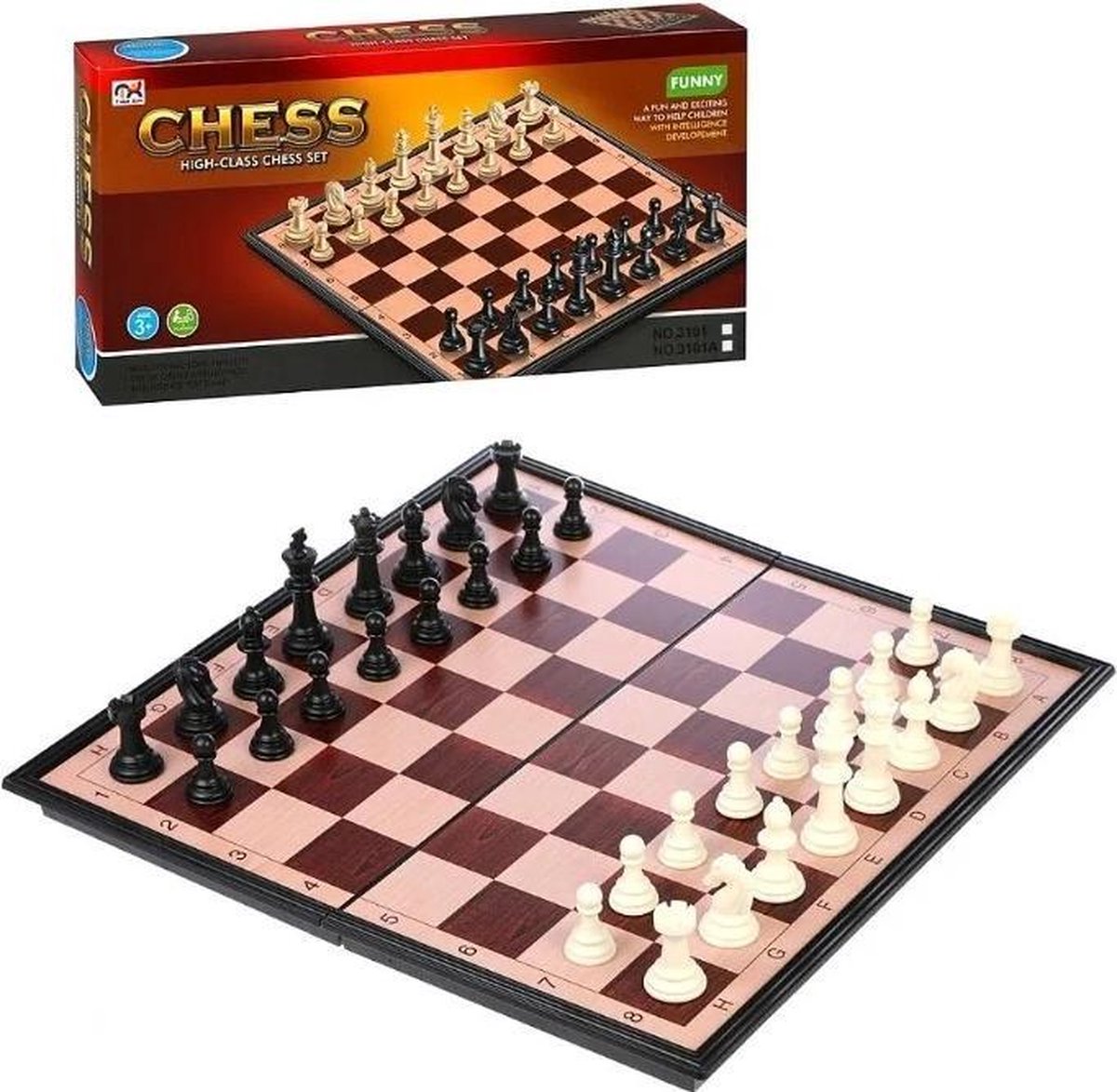 Jeu d'Échecs – Plateau Pliable avec Rangement Intégré