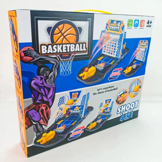 Jeu de Basket 4-en-1 sur Table – Modèle 393-RS