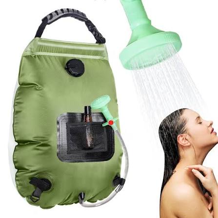 Douche Solaire Portable 20L – Sac de Douche Camping avec Pommeau & Tuyau
