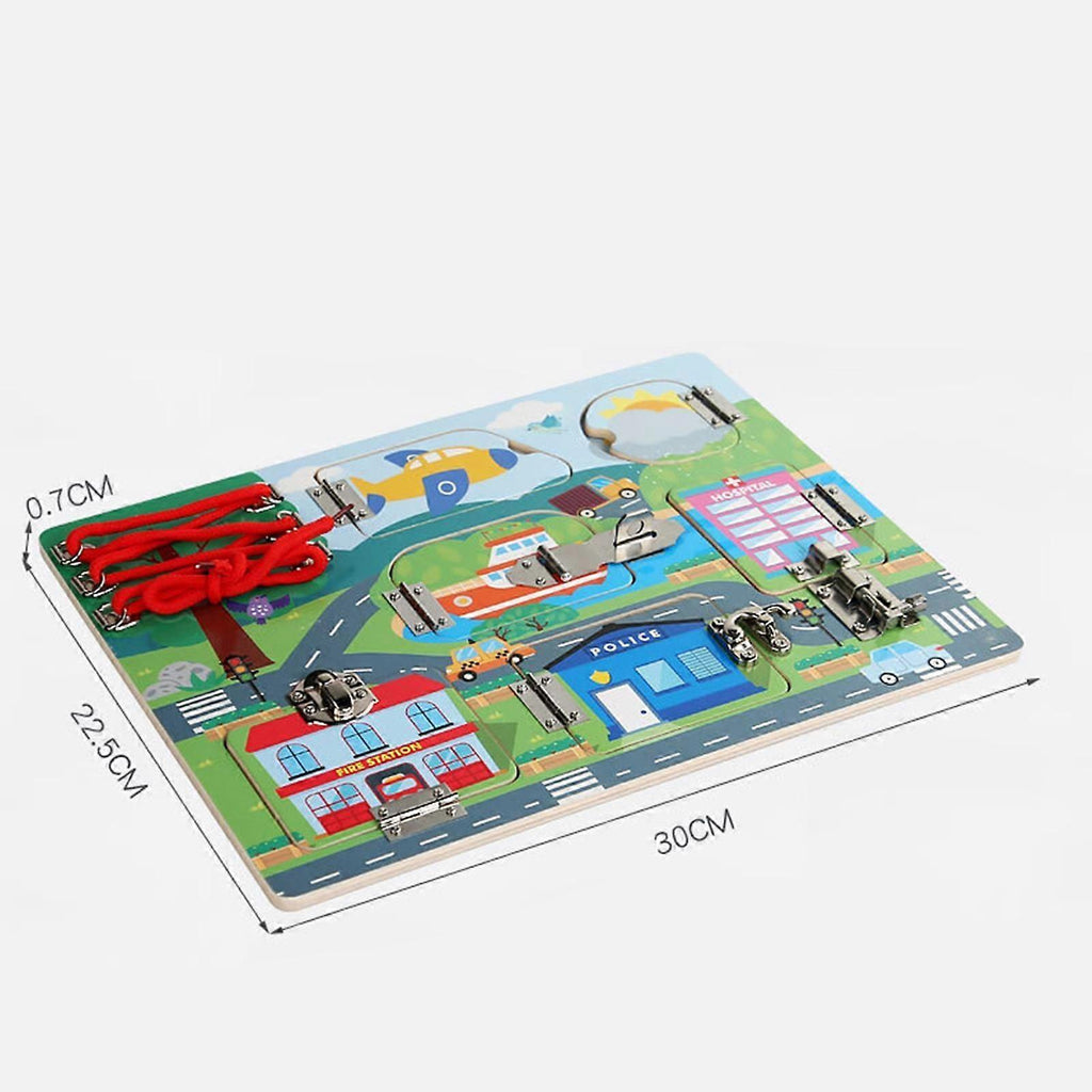 Wood Busy Board Sensory Activity Board
