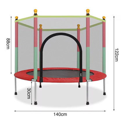 Trampoline Enfant 1,4 m avec Filet de Sécurité & Pieds en U