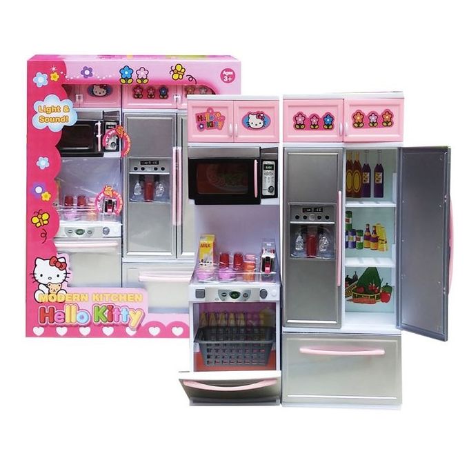 Cuisine Hello Kitty 2 Modules – Four, Micro-ondes et Réfrigérateur dès 3 Ans