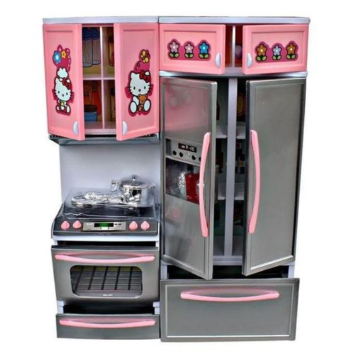 Cuisine Hello Kitty 2 Modules – Four, Micro-ondes et Réfrigérateur dès 3 Ans
