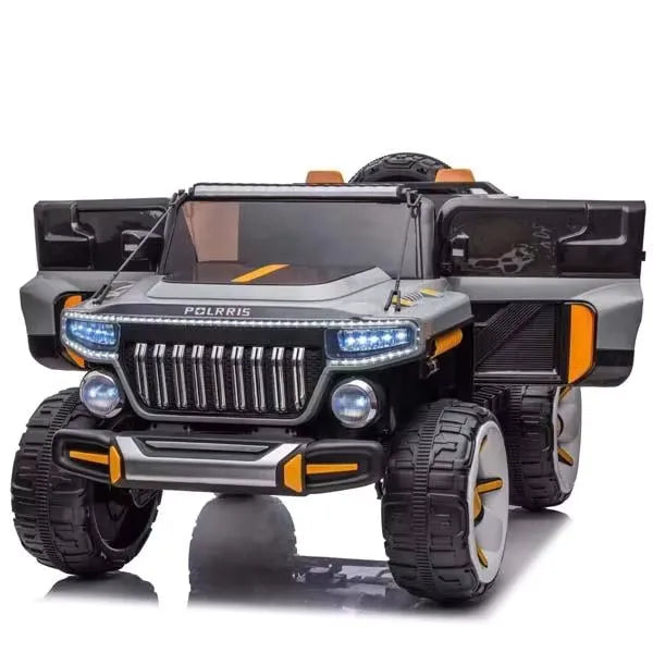 Jeep Électrique 2 Places Enfant Télécommande Grise