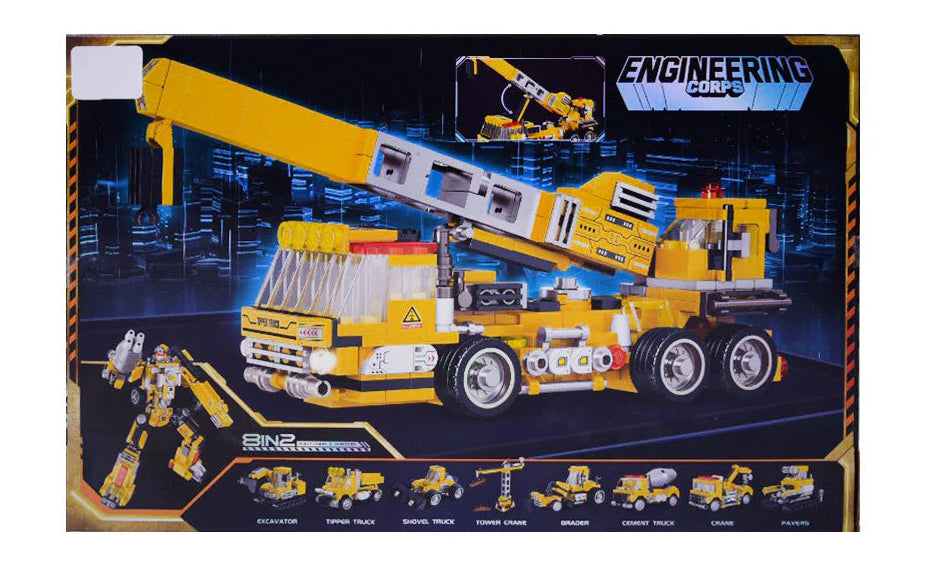 Engineering Corps 8-in-2 building block set