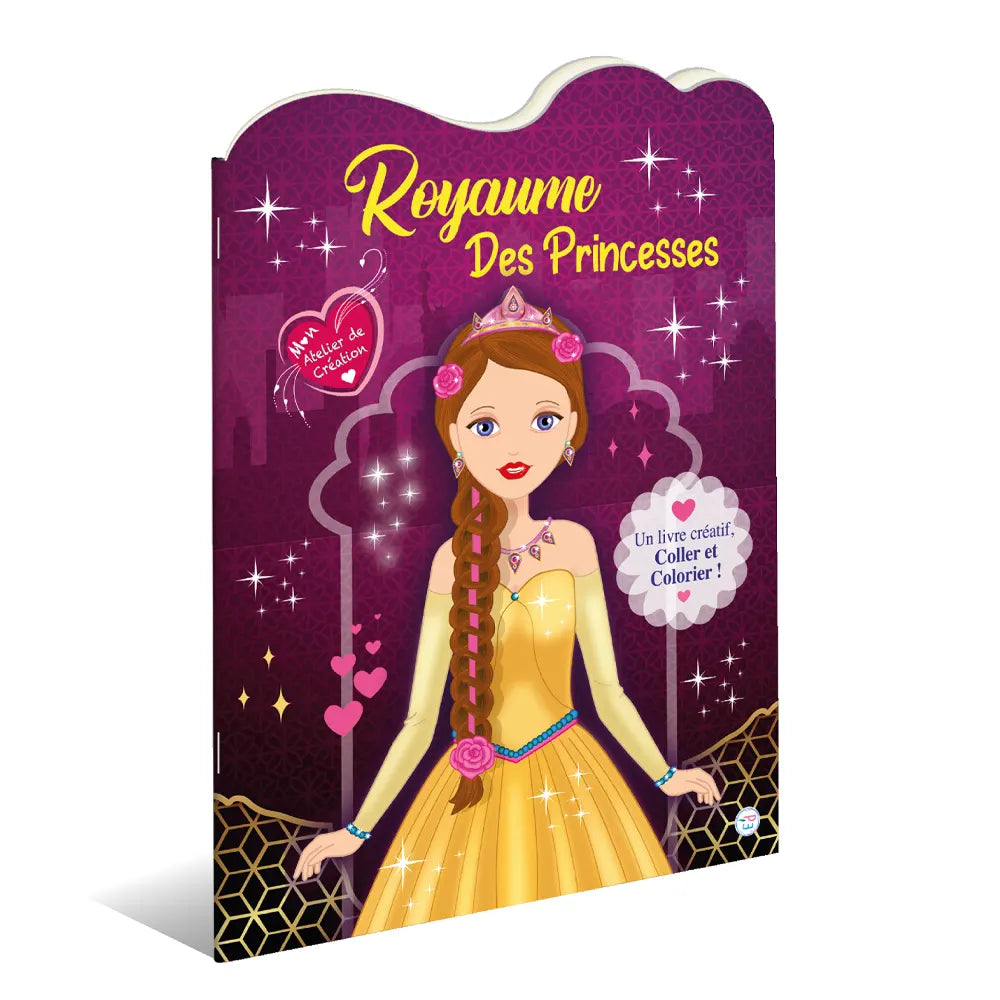 Livre Créatif Royaume des Princesses – Coller et Colorier