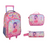Pack École MUST TEAM Game Fairy Wings– Cartable Trolley + Lunch Bag + Trousse