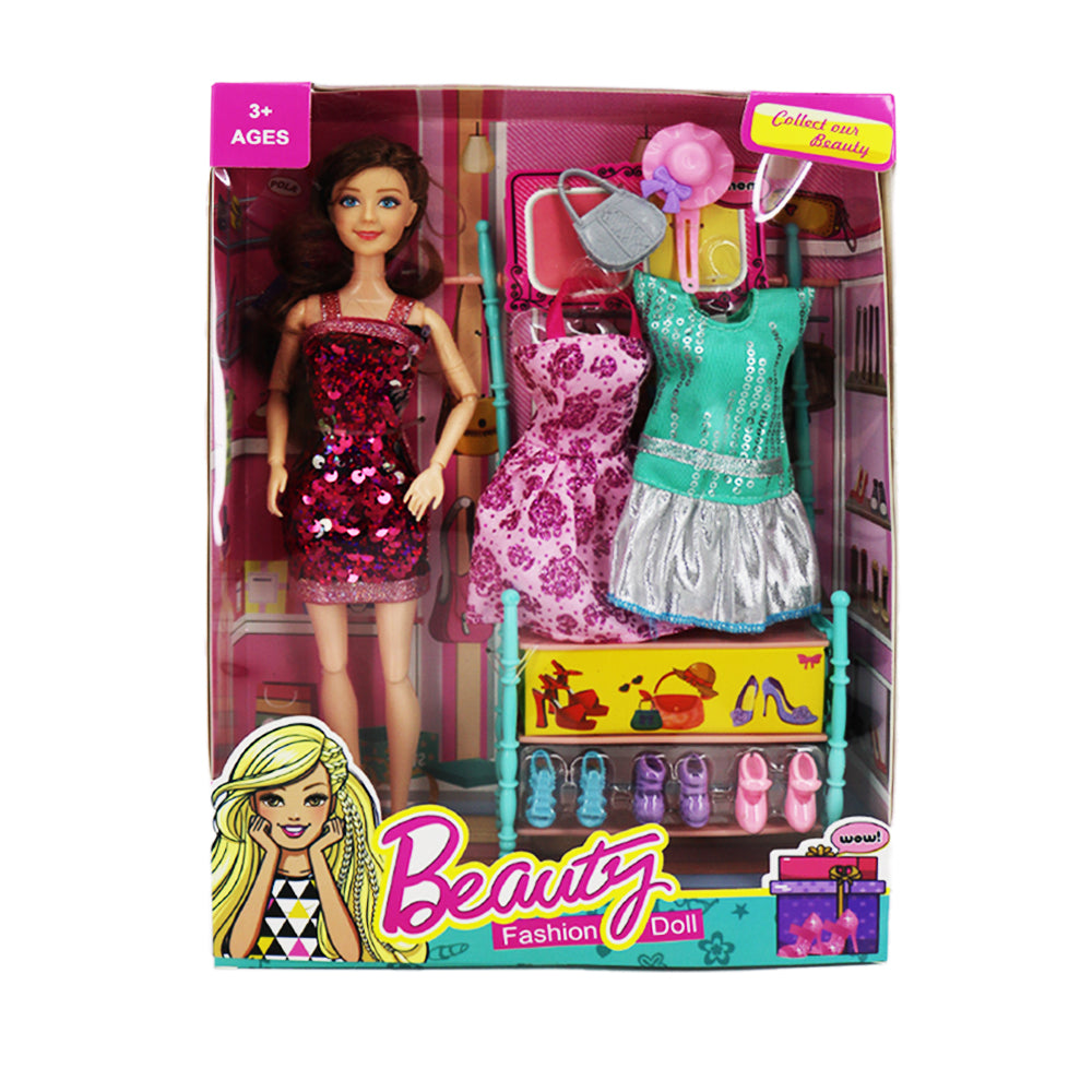 Set Poupée Fashion Girl avec Habits & Chaussures