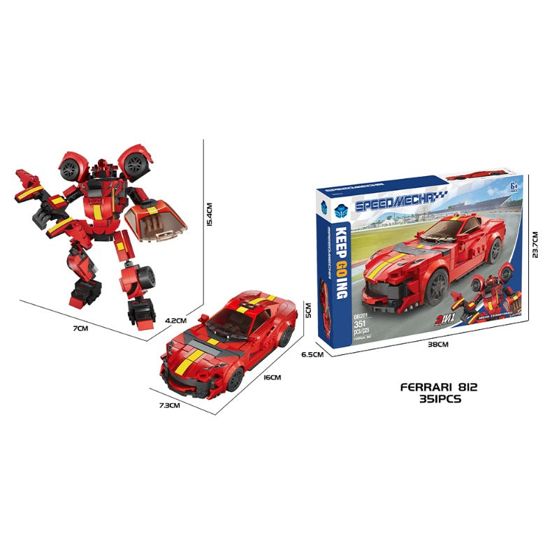 2-in-1 Ferrari building block set