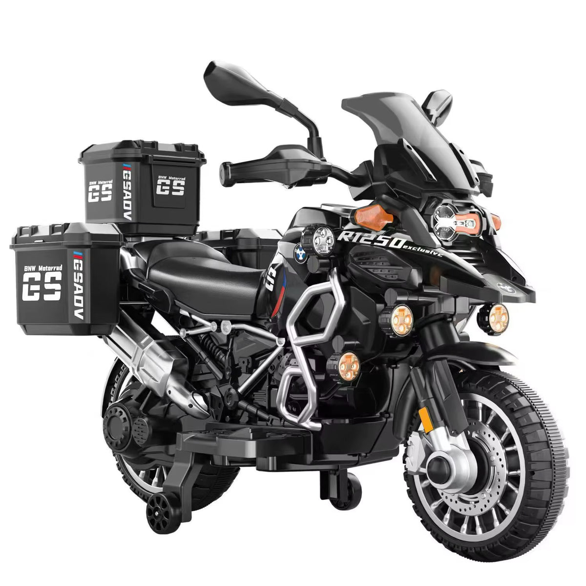 Moto Électrique Enfant 12V Double Moteur – Style R1250 GS Adventure - Noir