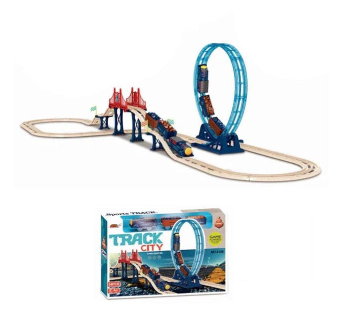 Coffret de train de luxe Track City, jouet de sport