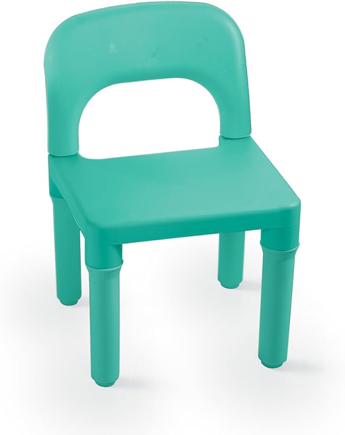 Dolu Toys "Study Time" plastic table and two chairs set in blue and yellow.