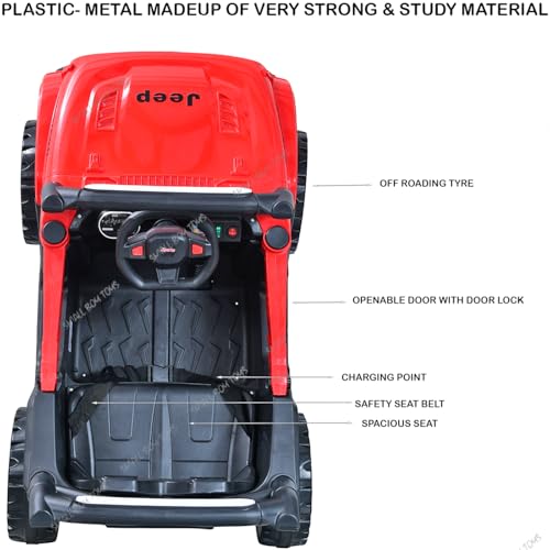 Jeep Électrique Enfant 12V – Style Off-Road - Rouge