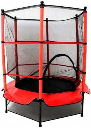 Trampoline Enfant 140 cm avec Filet de Sécurité – Intérieur & Extérieur