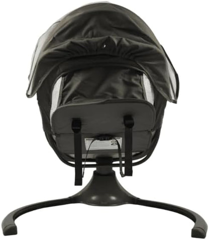 Kidilo Balancelle Évolutive 3-en-1 Deluxe Gris Élégant – Mouvement Latéral, Siège Inclinable, Moustiquaire, Bluetooth & Télécommande