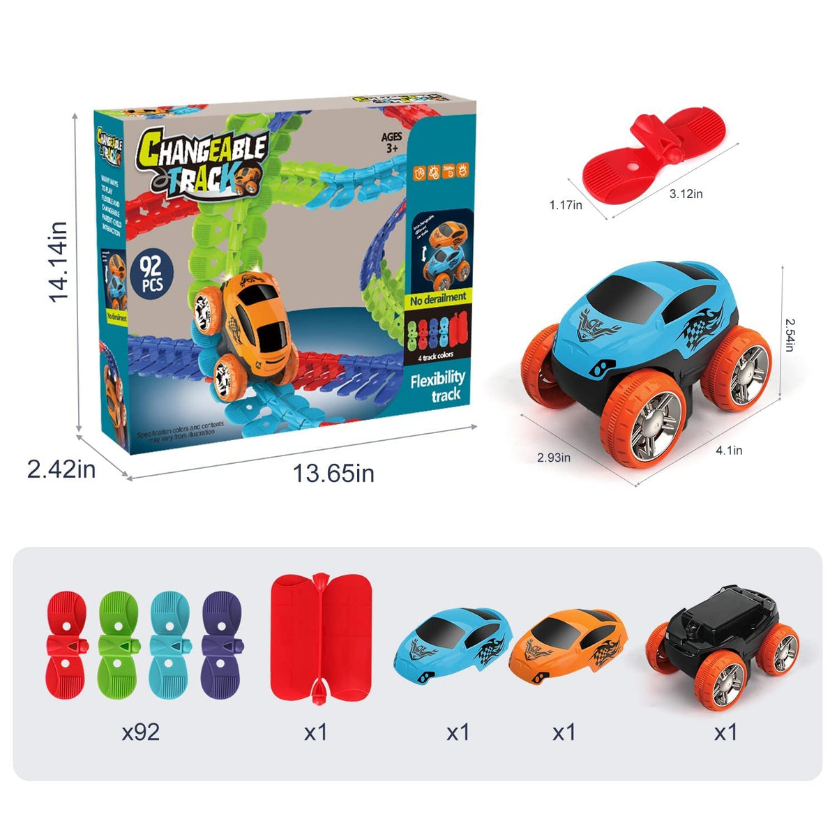 Circuit Flexible Changeable Track 184 Pièces dès 3 Ans