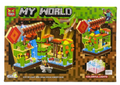 My World GT-120 "City of Light and Magic Stick Forest Cave" is a Minecraft-inspired building block set containing 350 pieces