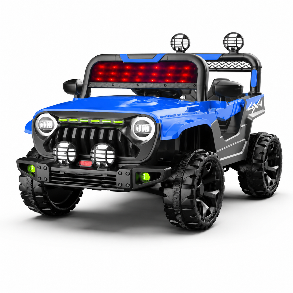 Voiture Électrique 4x4 Enfant Bleue – Tout-Terrain Sport avec LED