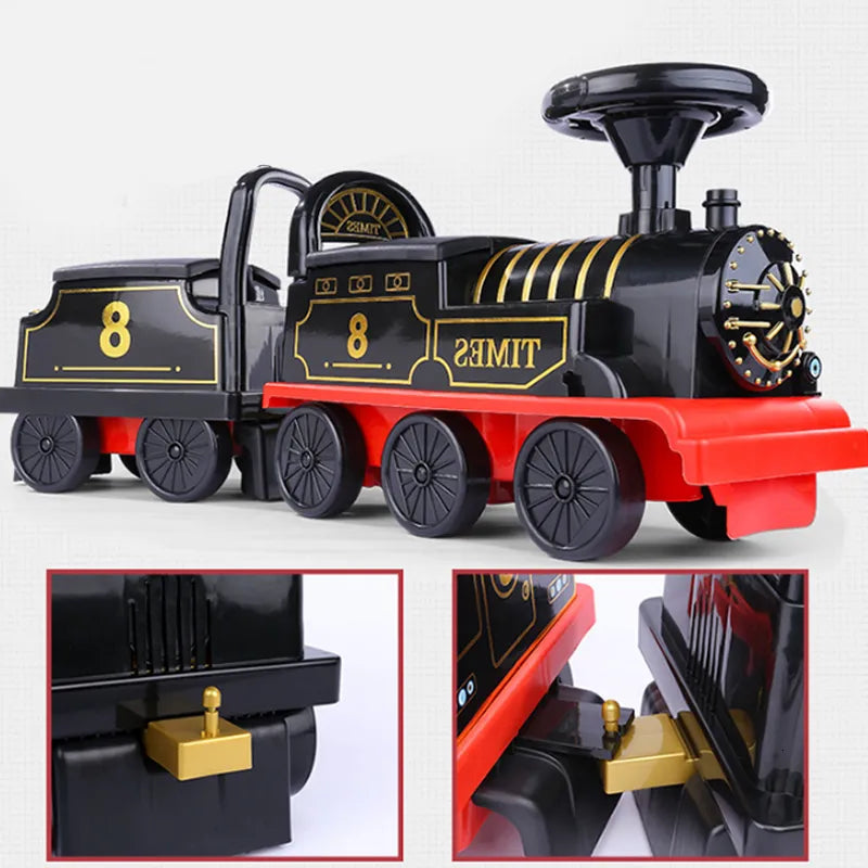 Train Porteur Électrique pour Enfants dès 2 Ans – Avec Rails, Lumières & Sons 🚂