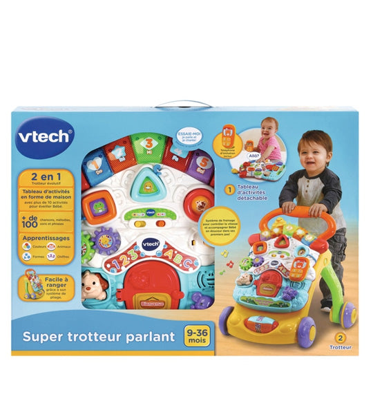 SUPER TROTTEUR PARLANT 2 EN 1 ORANGE-VTECH