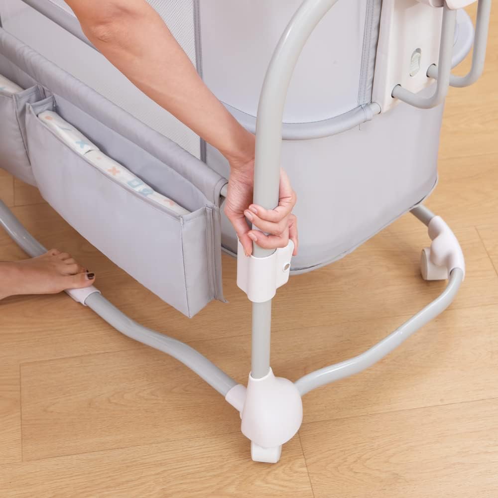 Berceau Cododo 3 en 1 Mastela Deluxe – Lit Bébé Réglable, Berceau à Bascule et Lit de Chevet