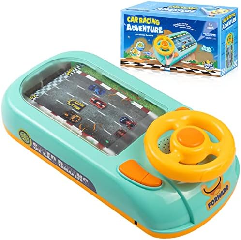 Voiture de Course Électronique Jeu d'Aventure avec Volant Jouet de Conduite Véhicule de Simulation Avec Musique et Sons Pour Enfants