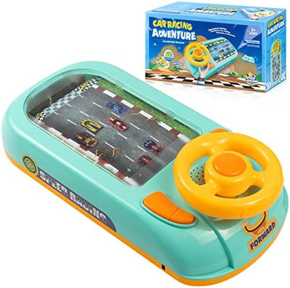 Voiture de Course Électronique Jeu d'Aventure avec Volant Jouet de Conduite Véhicule de Simulation Avec Musique et Sons Pour Enfants
