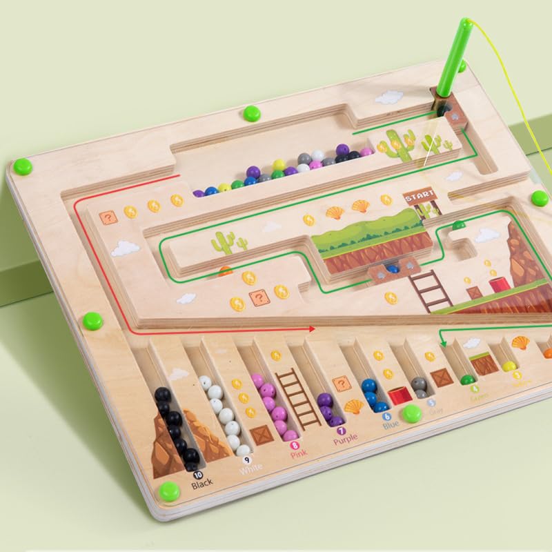 Puzzle Magnétique de Couleurs et Nombres , Activité de Comptage et de Motricité Fine, Multicolore