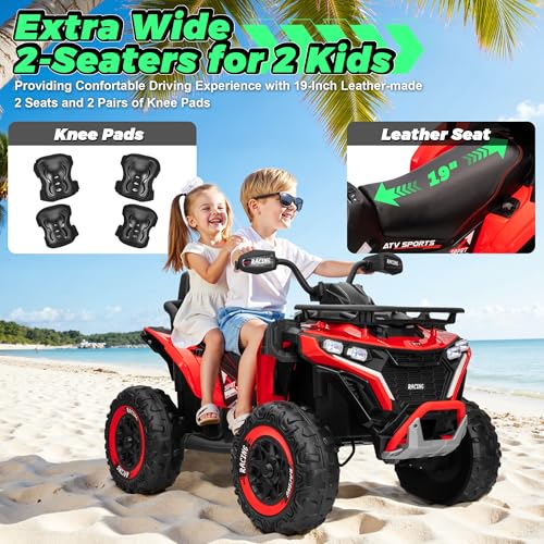 Quad Électrique Enfant 12V – ATV Tout-Terrain Rouge