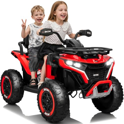 Quad Électrique Enfant 12V – ATV Tout-Terrain Rouge