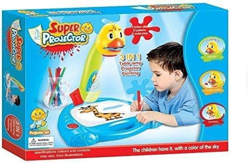 Table de Dessin Projecteur "Super Projector" – Inclus 21 Motifs, 3 Disques et 12 Feutres